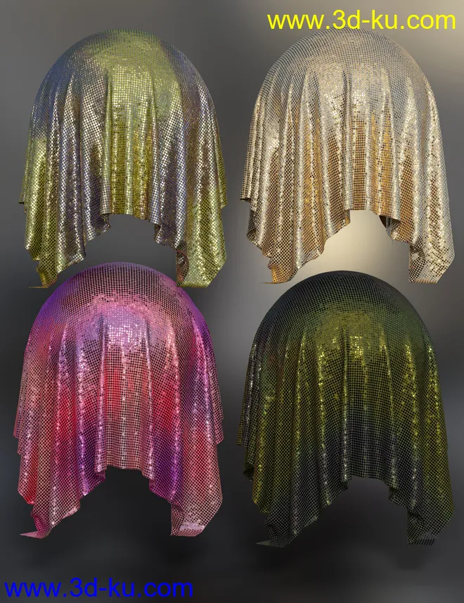 Glitzy Fabric Iray Shaders模型的图片12