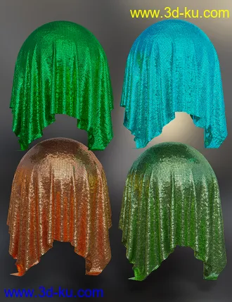 3D打印模型Glitzy Fabric Iray Shaders的图片