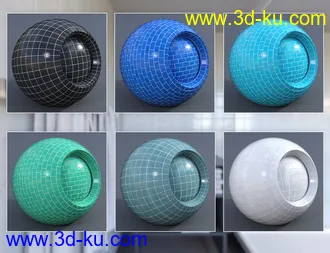 3D打印模型Glossy Bricks 2 - Iray Shaders的图片