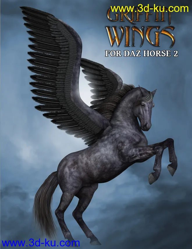 Griffin Wings for DAZ Horse 2模型的图片1