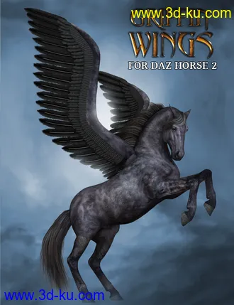3D打印模型Griffin Wings for DAZ Horse 2的图片