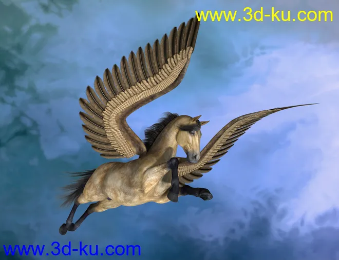 Griffin Wings for DAZ Horse 2模型的图片2