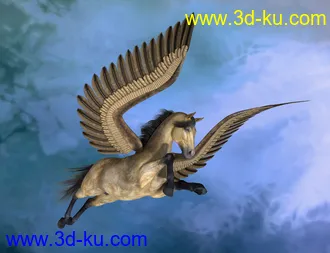 3D打印模型Griffin Wings for DAZ Horse 2的图片