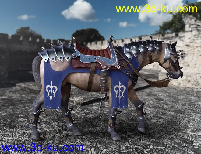 Guardian Horse Armor for DAZ Horse 2模型的图片3