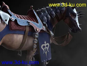 3D打印模型Guardian Horse Armor for DAZ Horse 2的图片