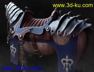 3D打印模型Guardian Horse Armor for DAZ Horse 2的图片