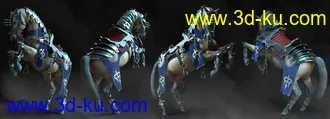 3D打印模型Guardian Horse Armor for DAZ Horse 2的图片