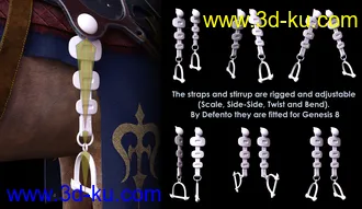3D打印模型Guardian Horse Armor for DAZ Horse 2的图片