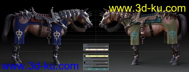 Guardian Horse Armor for DAZ Horse 2模型的图片9