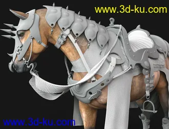 3D打印模型Guardian Horse Armor for DAZ Horse 2的图片
