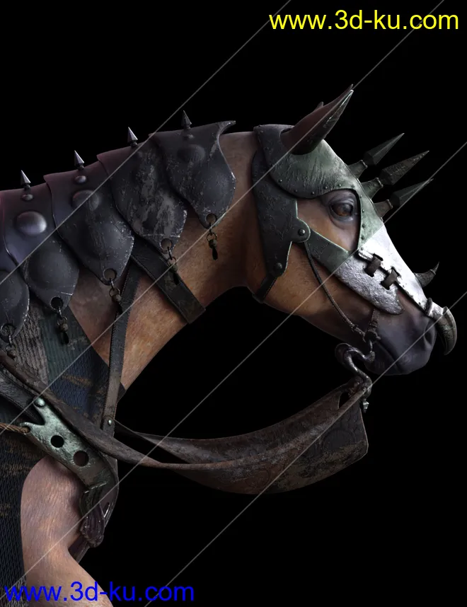 Guardian Horse Armor for DAZ Horse 2 Textures模型的图片1