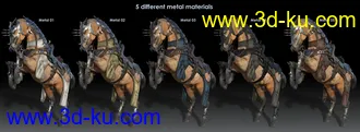 3D打印模型Guardian Horse Armor for DAZ Horse 2 Textures的图片