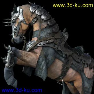 3D打印模型Guardian Horse Armor for DAZ Horse 2 Textures的图片