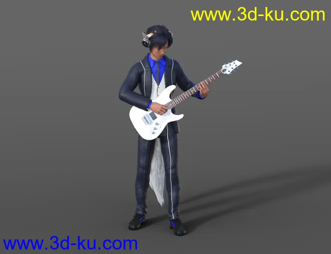 Guitar Animations for Genesis 8.1 Male and Kota 8.1模型的图片2