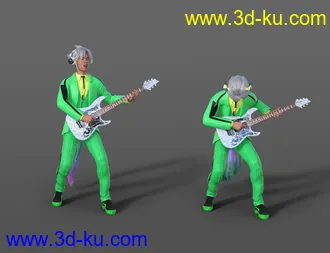 3D打印模型Guitar Animations for Genesis 8.1 Male and Kota 8.1的图片