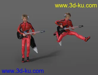 3D打印模型Guitar Animations for Genesis 8.1 Male and Kota 8.1的图片