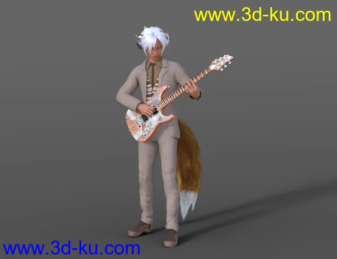 Guitar Animations for Genesis 8.1 Male and Kota 8.1模型的图片6