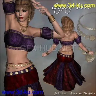 3D打印模型Gypsy Love Outfit for V4的图片