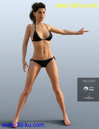 3D打印模型H&C Bikini Swimsuit B for Genesis 8 Female(s)的图片