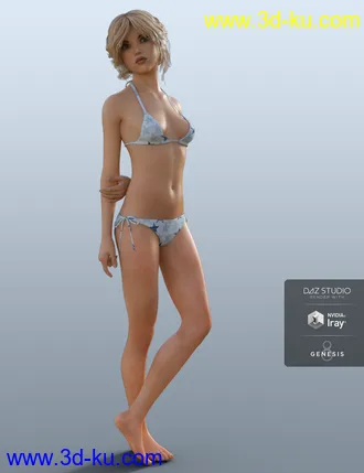 3D打印模型H&C Bikini Swimsuit B for Genesis 8 Female(s)的图片
