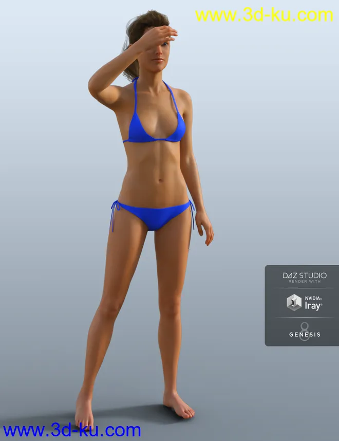 H&C Bikini Swimsuit B for Genesis 8 Female(s)模型的图片5