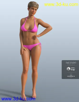 3D打印模型H&C Bikini Swimsuit B for Genesis 8 Female(s)的图片