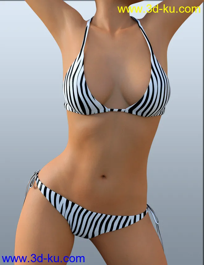 H&C Bikini Swimsuit B for Genesis 8 Female(s)模型的图片7