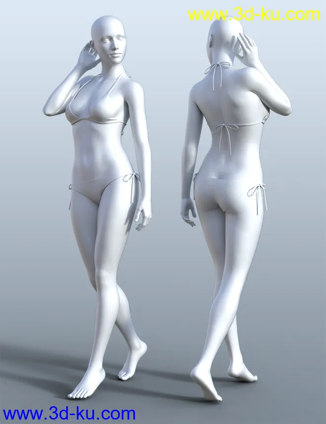 H&C Bikini Swimsuit B for Genesis 8 Female(s)模型的图片8