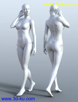 3D打印模型H&C Bikini Swimsuit B for Genesis 8 Female(s)的图片