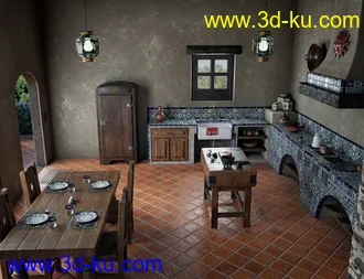 3D打印模型Hacienda Kitchen的图片