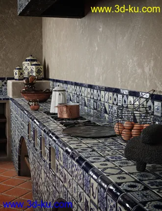 3D打印模型Hacienda Kitchen的图片