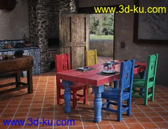 3D打印模型Hacienda Kitchen的图片