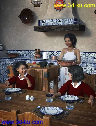 3D打印模型Hacienda Kitchen的图片