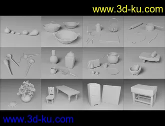 3D打印模型Hacienda Kitchen的图片