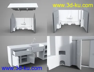3D打印模型Hacienda Kitchen的图片