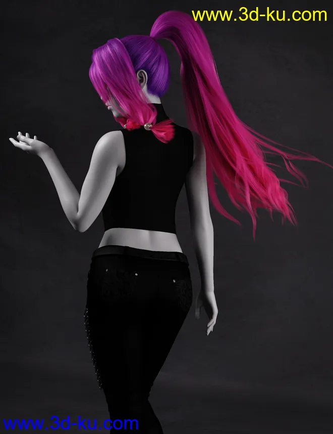 Haiku Hair for Genesis 8 and 8.1 Females模型的图片2