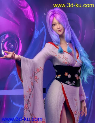 3D打印模型Haiku Hair for Genesis 8 and 8.1 Females的图片