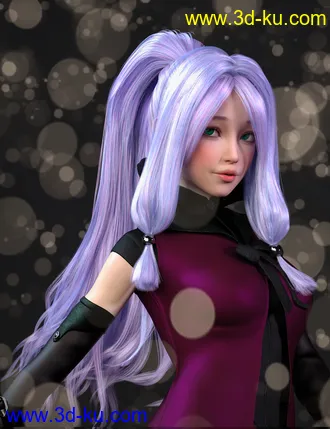 3D打印模型Haiku Hair for Genesis 8 and 8.1 Females的图片