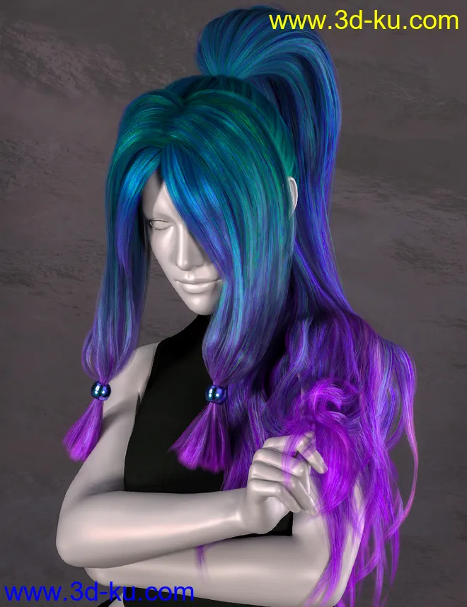 Haiku Hair for Genesis 8 and 8.1 Females模型的图片6