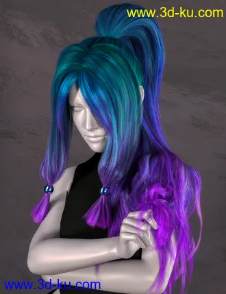 3D打印模型Haiku Hair for Genesis 8 and 8.1 Females的图片