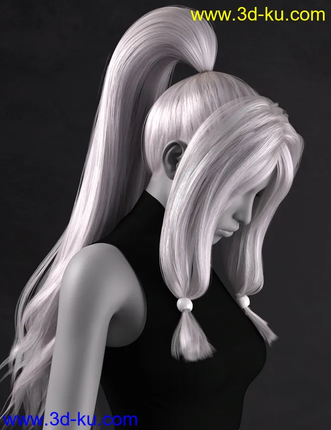 Haiku Hair for Genesis 8 and 8.1 Females模型的图片7