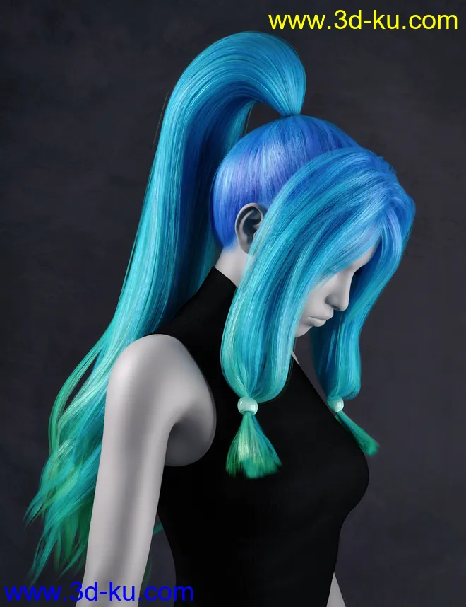 Haiku Hair for Genesis 8 and 8.1 Females模型的图片8