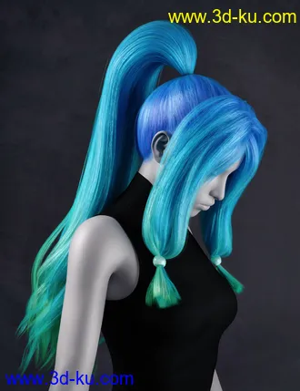 3D打印模型Haiku Hair for Genesis 8 and 8.1 Females的图片