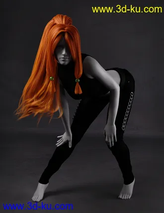 3D打印模型Haiku Hair for Genesis 8 and 8.1 Females的图片