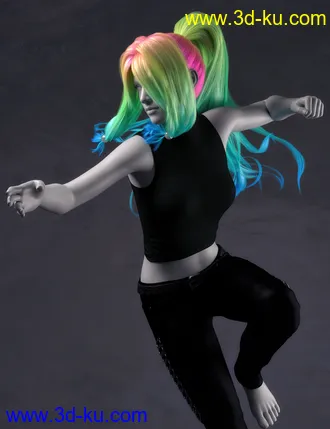 3D打印模型Haiku Hair for Genesis 8 and 8.1 Females的图片