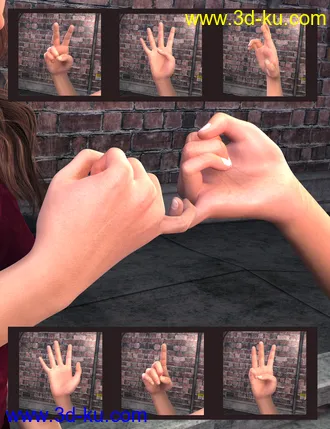 3D打印模型Hand Details for Genesis 2 Female(s)的图片