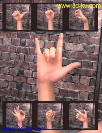 3D打印模型Hand Details for Genesis 2 Female(s)的图片