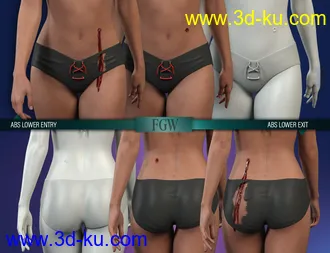 3D打印模型HD Gunshot Wounds for Genesis 8 and 8.1 Females的图片