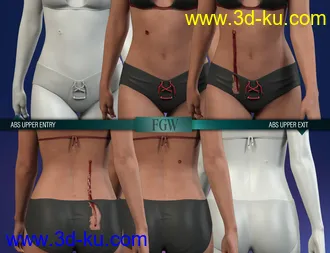 HD Gunshot Wounds for Genesis 8 and 8.1 Females模型的图片8