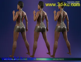 HD Gunshot Wounds for Genesis 8 and 8.1 Females模型的图片24